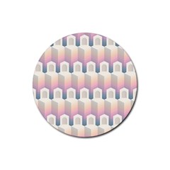 Seamless Pattern Background Entrance Rubber Round Coaster (4 Pack)  by Vaneshart