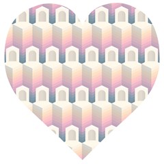 Seamless Pattern Background Entrance Wooden Puzzle Heart by Vaneshart