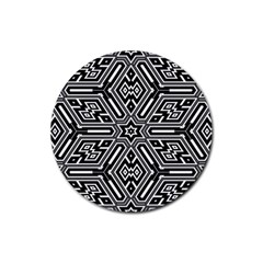 Grid Pattern Backdrop Rubber Coaster (round)  by Vaneshart