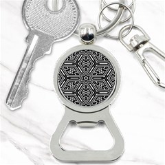 Grid Pattern Backdrop Bottle Opener Key Chain by Vaneshart