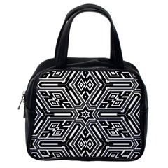 Grid Pattern Backdrop Classic Handbag (one Side) by Vaneshart