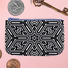 Grid Pattern Backdrop Large Coin Purse by Vaneshart