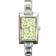 Rose Abstract Rose Garden Rectangle Italian Charm Watch by Vaneshart