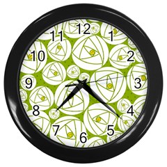 Rose Abstract Rose Garden Wall Clock (black) by Vaneshart