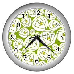 Rose Abstract Rose Garden Wall Clock (silver) by Vaneshart