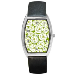 Rose Abstract Rose Garden Barrel Style Metal Watch by Vaneshart