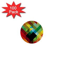 Pattern Colorful Geometry Abstract Wallpaper 1  Mini Buttons (100 Pack) 