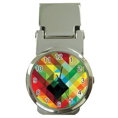 Pattern Colorful Geometry Abstract Wallpaper Money Clip Watches by Vaneshart