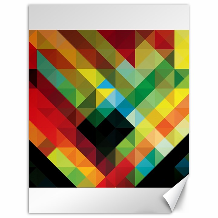 Pattern Colorful Geometry Abstract Wallpaper Canvas 12  x 16 