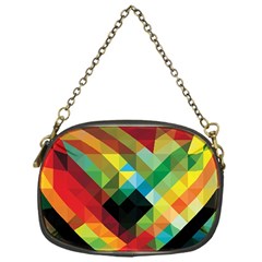 Pattern Colorful Geometry Abstract Wallpaper Chain Purse (one Side) by Vaneshart