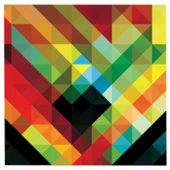 Pattern Colorful Geometry Abstract Wallpaper Wooden Puzzle Square