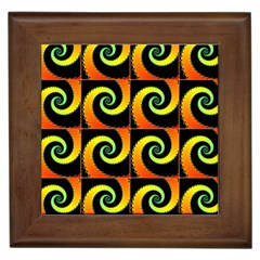 Spiral Seamless Pattern Framed Tile