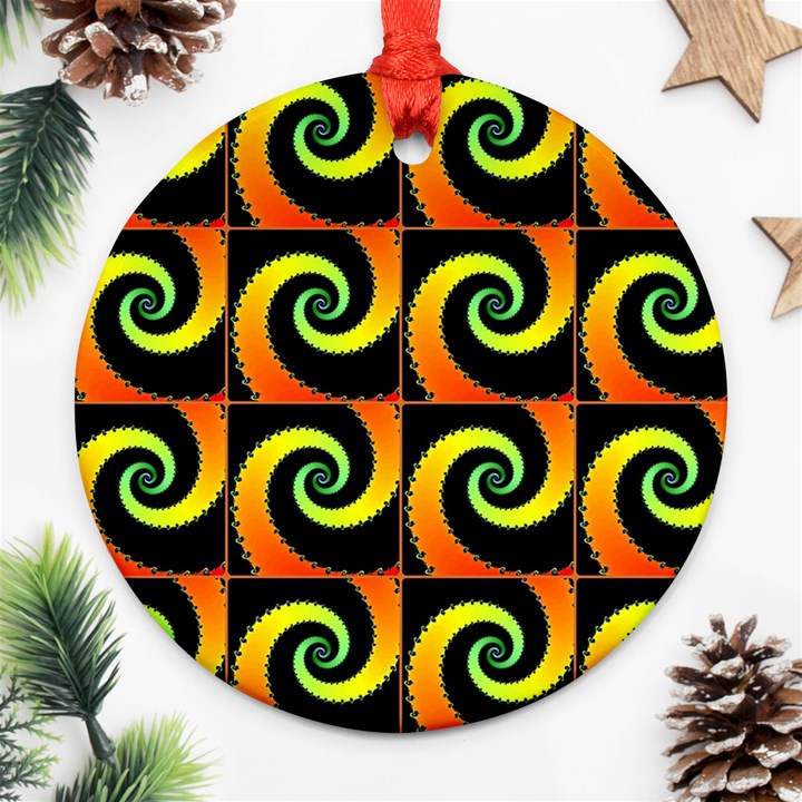 Spiral Seamless Pattern Ornament (Round)