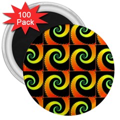 Spiral Seamless Pattern 3  Magnets (100 Pack) by Vaneshart