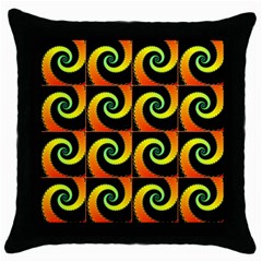 Spiral Seamless Pattern Throw Pillow Case (Black)