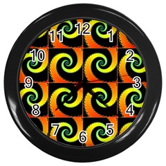 Spiral Seamless Pattern Wall Clock (Black)