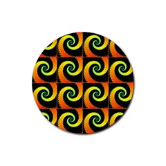 Spiral Seamless Pattern Rubber Coaster (Round) 