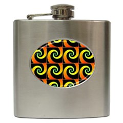 Spiral Seamless Pattern Hip Flask (6 oz)