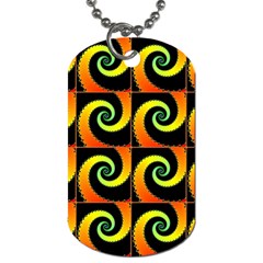 Spiral Seamless Pattern Dog Tag (Two Sides)