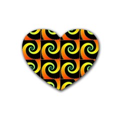 Spiral Seamless Pattern Rubber Coaster (Heart) 