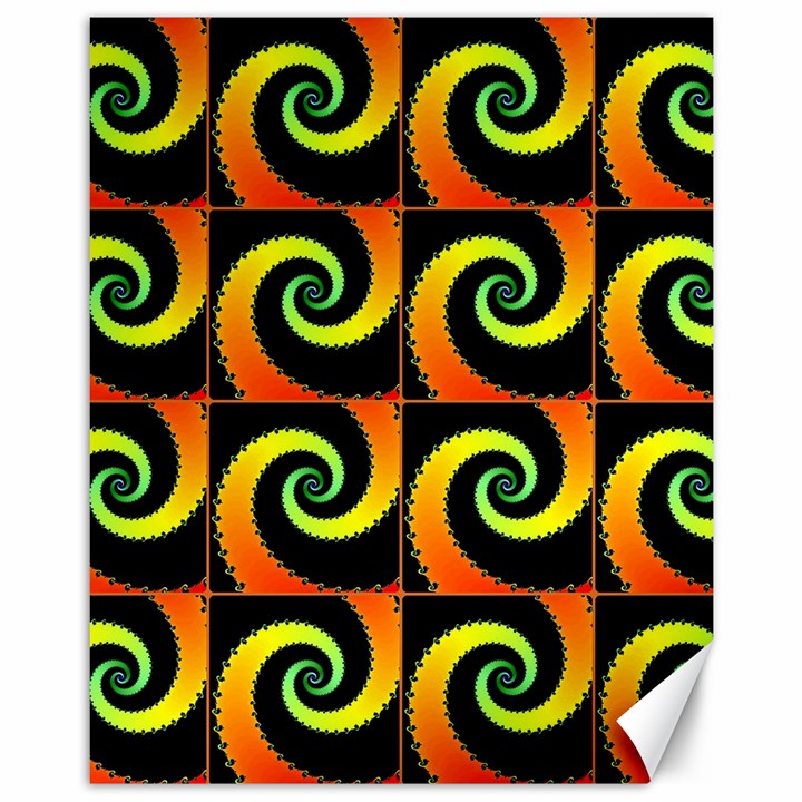 Spiral Seamless Pattern Canvas 11  x 14 