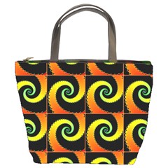 Spiral Seamless Pattern Bucket Bag