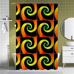 Spiral Seamless Pattern Shower Curtain 48  x 72  (Small) 