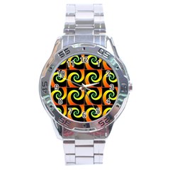 Spiral Seamless Pattern Stainless Steel Analogue Watch