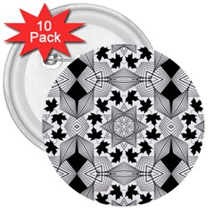 Seamless Pattern With Maple Leaves 3  Buttons (10 Pack)  by Vaneshart