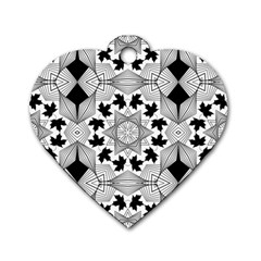 Seamless Pattern With Maple Leaves Dog Tag Heart (two Sides) by Vaneshart