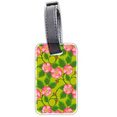 Roses Flowers Pattern Luggage Tag (two Sides) by Vaneshart