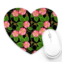 Roses Flowers Bud Heart Mousepads by Vaneshart