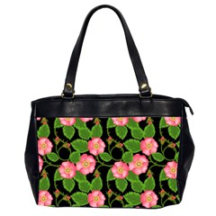 Roses Flowers Bud Oversize Office Handbag (2 Sides) by Vaneshart