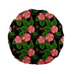 Roses Flowers Bud Standard 15  Premium Round Cushions by Vaneshart