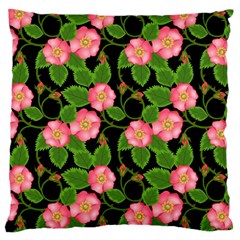 Roses Flowers Bud Large Flano Cushion Case (one Side) by Vaneshart