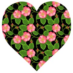 Roses Flowers Bud Wooden Puzzle Heart by Vaneshart