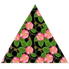 Roses Flowers Bud Wooden Puzzle Triangle by Vaneshart