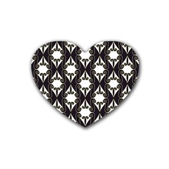 Abstract Seamless Pattern Graphic Black Heart Coaster (4 Pack)  by Vaneshart