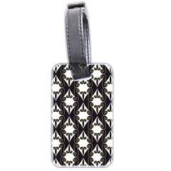 Abstract Seamless Pattern Graphic Black Luggage Tag (two Sides) by Vaneshart