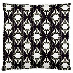 Abstract Seamless Pattern Graphic Black Large Cushion Case (one Side) by Vaneshart