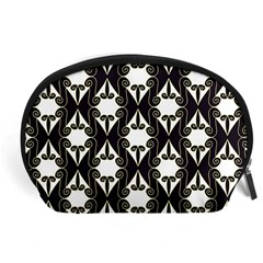 Abstract Seamless Pattern Graphic Black Accessory Pouch (large) by Vaneshart