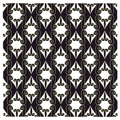 Abstract Seamless Pattern Graphic Black Wooden Puzzle Square