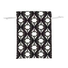 Abstract Seamless Pattern Graphic Black Lightweight Drawstring Pouch (l)