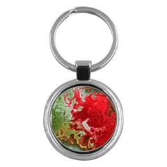 Abstract Stain Red Key Chain (round) by Vaneshart