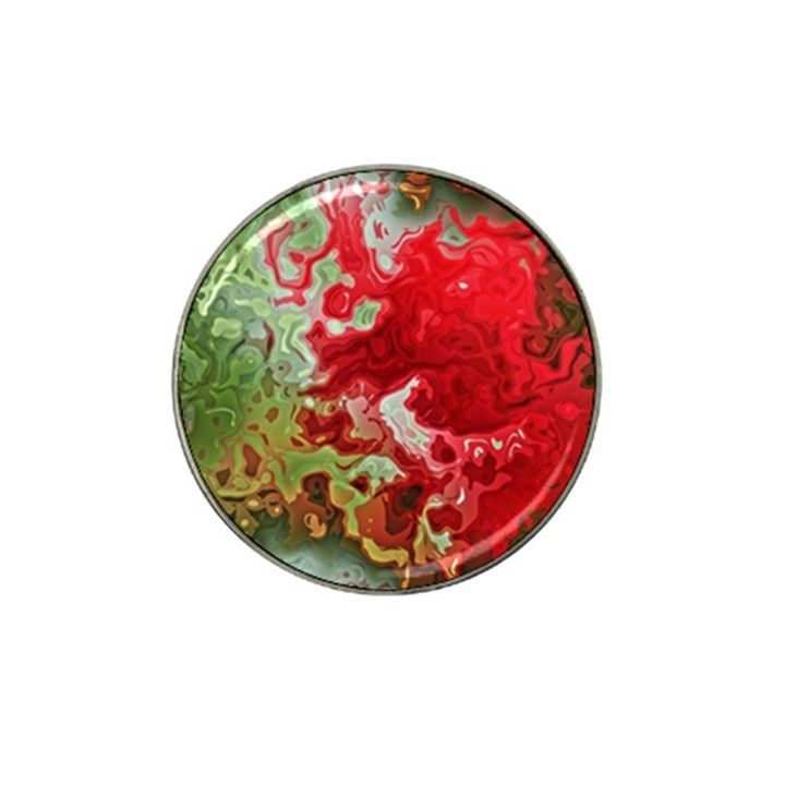 Abstract Stain Red Hat Clip Ball Marker