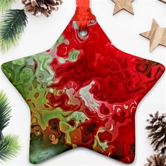 Abstract Stain Red Star Ornament (two Sides) by Vaneshart