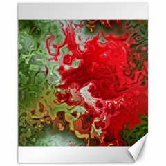 Abstract Stain Red Canvas 11  X 14  by Vaneshart