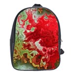 Abstract Stain Red School Bag (Large) Front