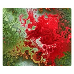 Abstract Stain Red Double Sided Flano Blanket (small) 