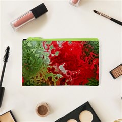 Abstract Stain Red Cosmetic Bag (xs) by Vaneshart